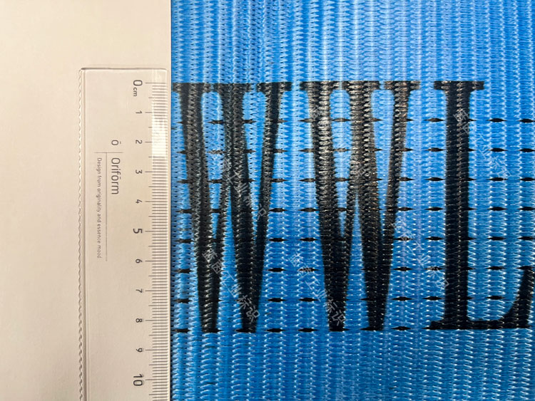 柔性吊装带大字喷码标识 字高85mm 双头UV喷码机打样效果